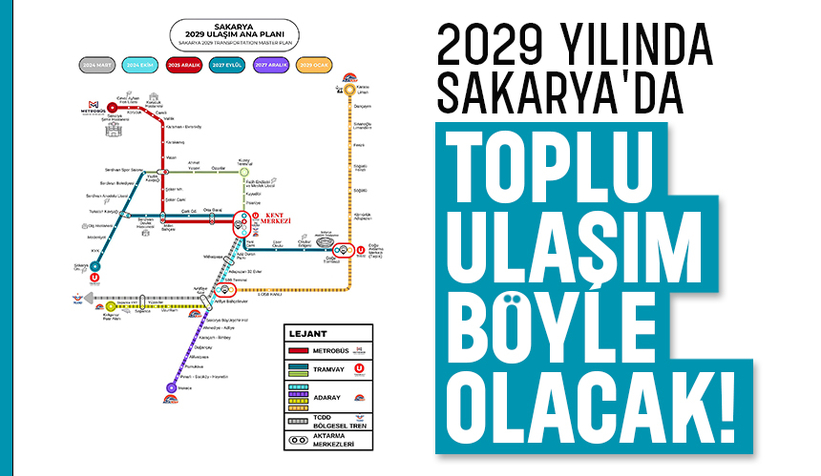 İşte Sakarya'nın 2029 Ulaşım Ana Planı; Ulaşımda devrim olacak