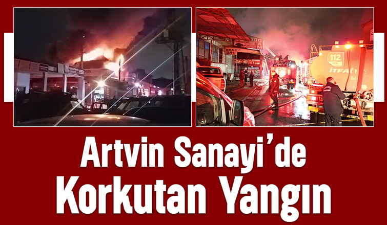 Sanayide büyük yangın; Alevler içinde