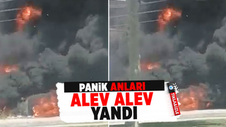 İşyeri alev alev yandı