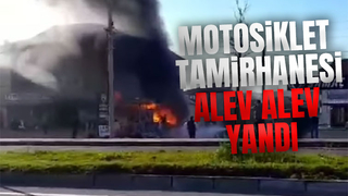 İşyeri alevlere teslim oldu