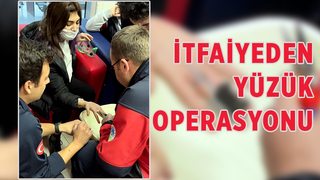 İtfaiyeden yüzük operasyonu