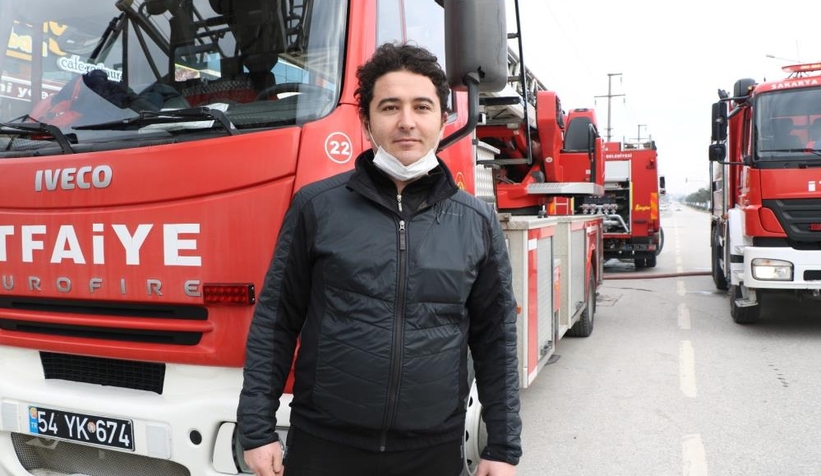 İzinli itfaiye eri restoranı kül olmaktan kurtardı