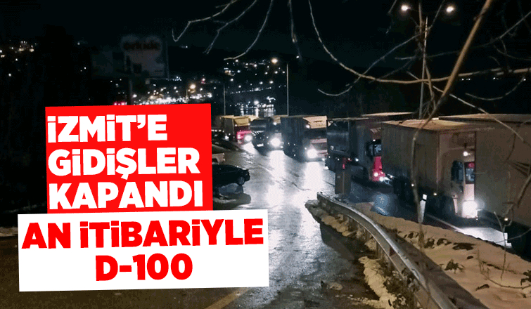 İzmit yolu kapandı