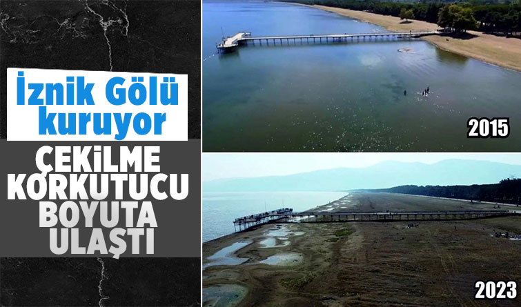 İznik Gölü'nde çekilme korkutucu boyuta ulaştı