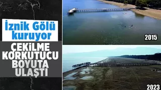 İznik Gölü'nde çekilme korkutucu boyuta ulaştı