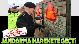 Jandarma harekete geçti, 50 römorka reflektör takıldı