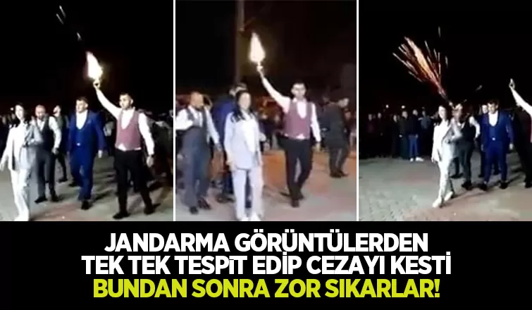 Jandarma o magandaları bulup cezaları kesti!