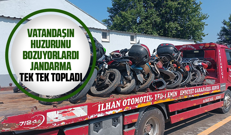 Jandarma trafik timleri huzur bozan motosikletlere savaş açtı