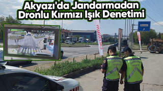 Jandarmadan dronlu trafik denetimi
