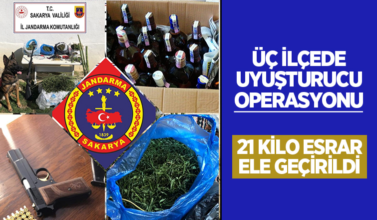 Jandarmadan operasyon: 21 kilo esrar ele geçirildi