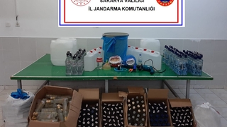 Jandarmadan sahte rakı imalatına operasyon