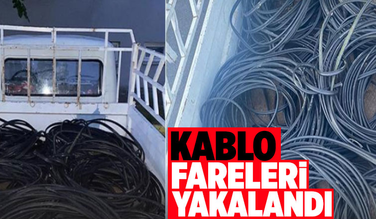 Kablo hırsızı 3 kişi yakalandı