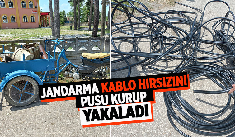 Kablo hırsızı aynı yere üçüncü kez gelince paketlendi