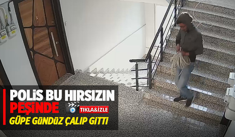Kablo hırsızı kamerada