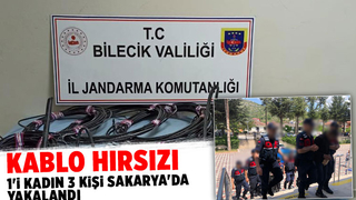 Kablo hırsızları Sakarya'da yakalandı