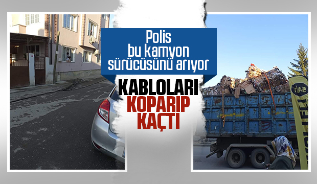 Kabloları koparıp kaçtı