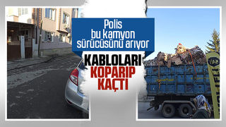 Kabloları koparıp kaçtı