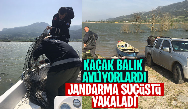 Kaçak balık avlarken yakalandılar