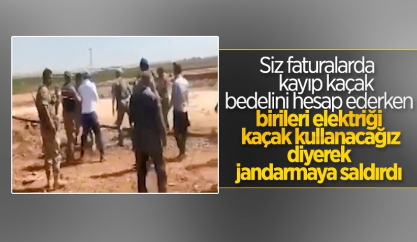 Kaçak elektrik denetiminde jandarmaya saldırı