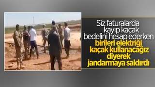 Kaçak elektrik denetiminde jandarmaya saldırı