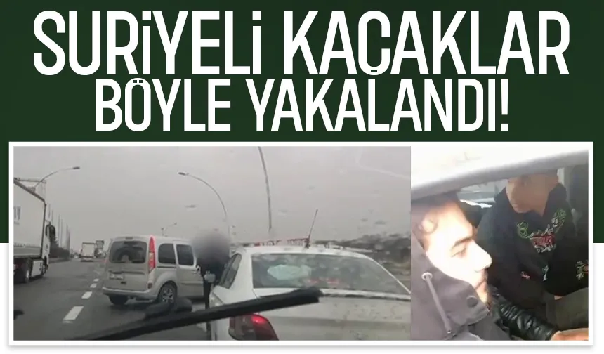 Kaçak göçmenlerin yakalandığı operasyon kamerada