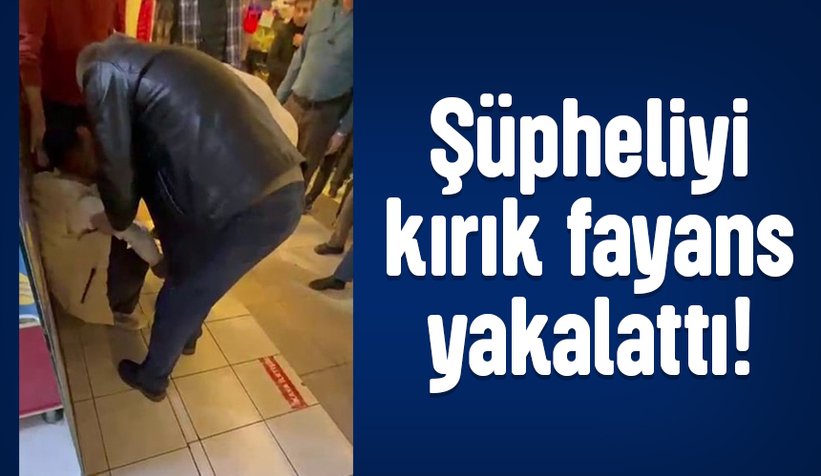 Kaçan şüpheli kırık fayans sayesinde yakalandı