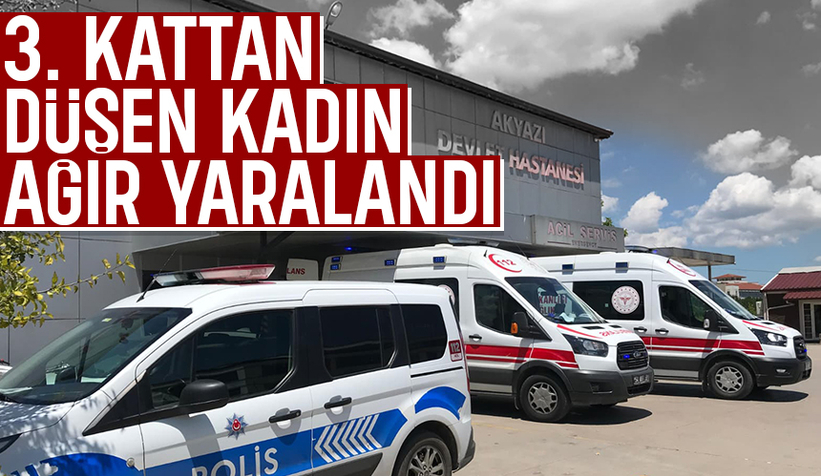 Kadın 3. kattan düştü