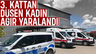 Kadın 3. kattan düştü
