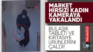 Kadın hırsız marketten ürünleri böyle çaldı