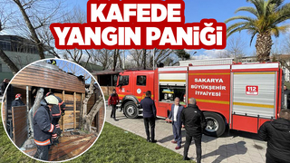 Kafede çıkan yangın itfaiye ekiplerince söndürüldü