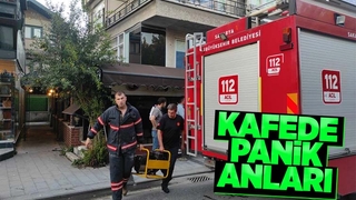 Kafenin fritözü alev aldı, ekipler harekete geçti