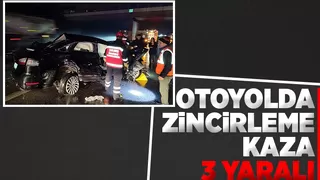 Kağıt gibi ezilerek hurdaya dönen otomobilde 3 kişi yaralandı