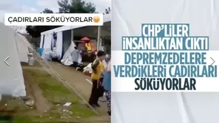 Kahramanmaraş'ta depremzedelere verilen çadırı topladılar