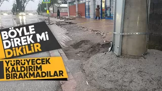 Kaldırımlar delik deşik oldu vatandaş tepkili