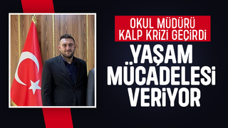 Kalp masajıyla hayata döndürülen okul müdürü yaşam savaşı veriyor