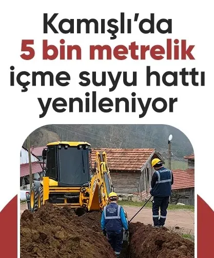 Kamışlı’da 5 bin metrelik içme suyu hattı yenileniyor