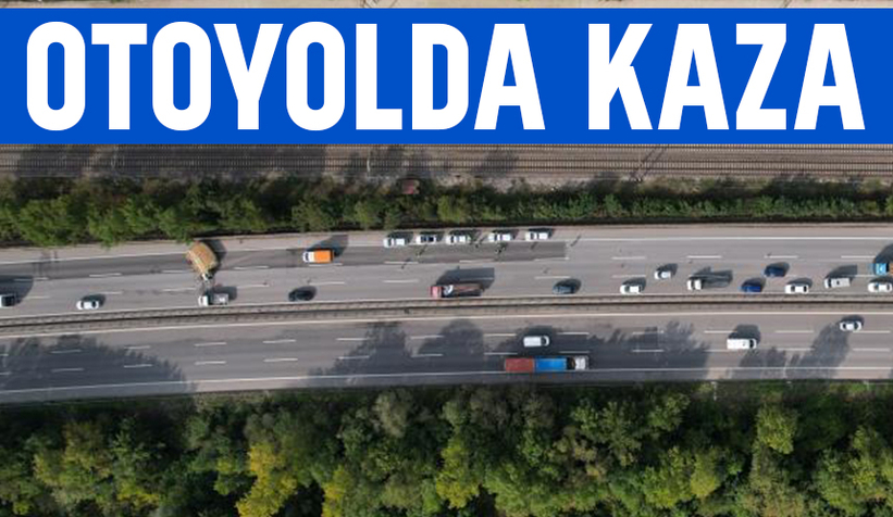 Kamyonet devrildi, trafik kilitlendi