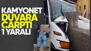 Kamyonet sürücüsü ölümden döndü