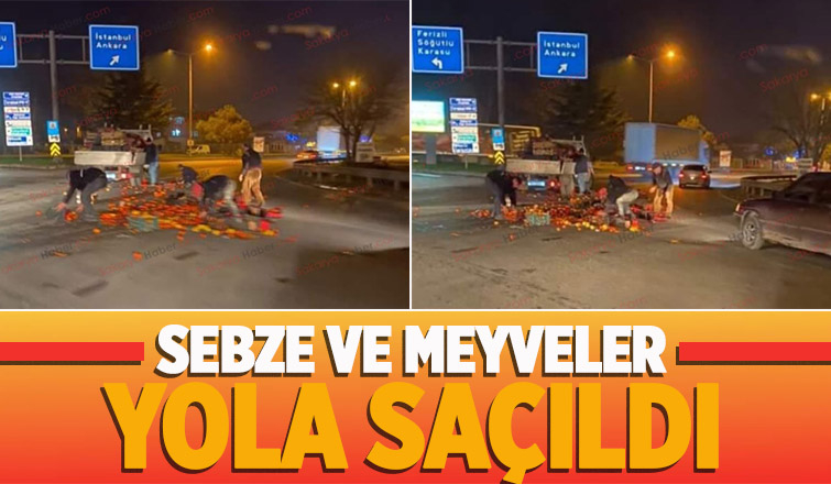 Kamyonetteki sebze ve meyveler yola saçıldı
