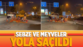 Kamyonetteki sebze ve meyveler yola saçıldı