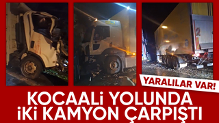 Kamyonlar çarpıştı