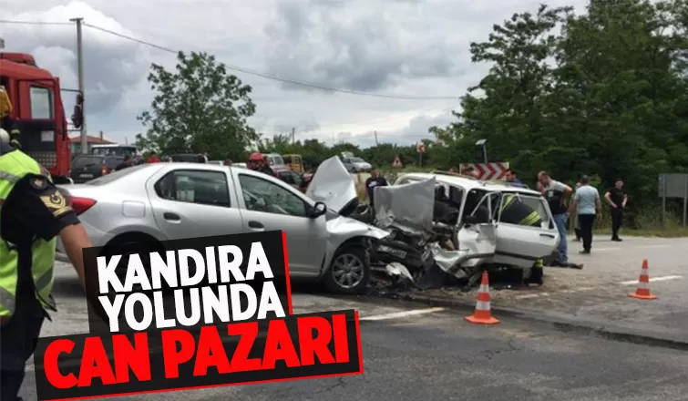 Kandıra yolunda feci kaza: 4 yaralı