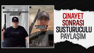 Kanlı infaz sonrası susturucu ile paylaşım yaptı