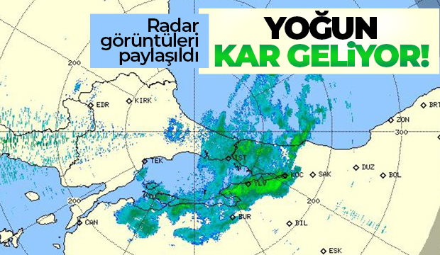 Kar geliyor: Son radar görüntüleri paylaşıldı