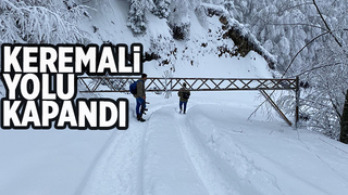 Kar Keremali yolunu kapadı