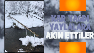Kar yağdı yaylalara akın ettiler