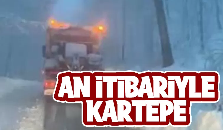 Kar yağışı Kartepe'de etkili oluyor