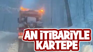 Kar yağışı Kartepe'de etkili oluyor