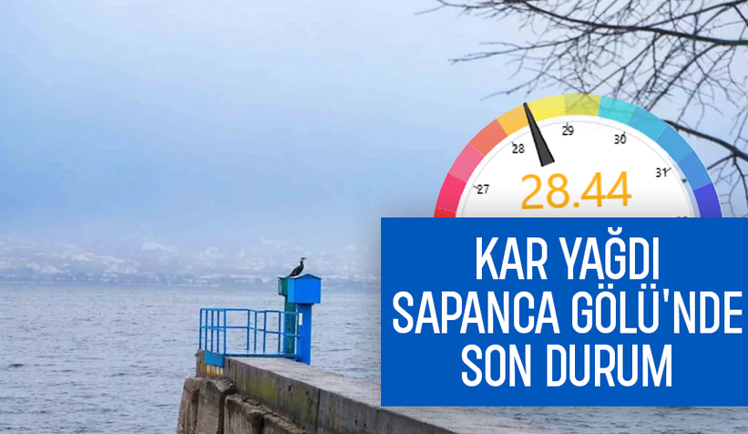 Kar yağışı sonrası Sapanca Gölü'nde son durum