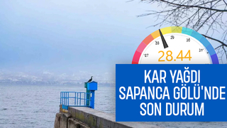 Kar yağışı sonrası Sapanca Gölü'nde son durum